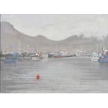 Christopher Miers (1941- ) British. "Harbour, Hout Bay" South Africa, Oil on artist's board, Sign