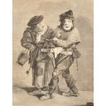 After Pieter de Bloot (c.1602-1658) Dutch. 'The Brandy Seller and His Wife', Engraving, 10" x 7.5" (