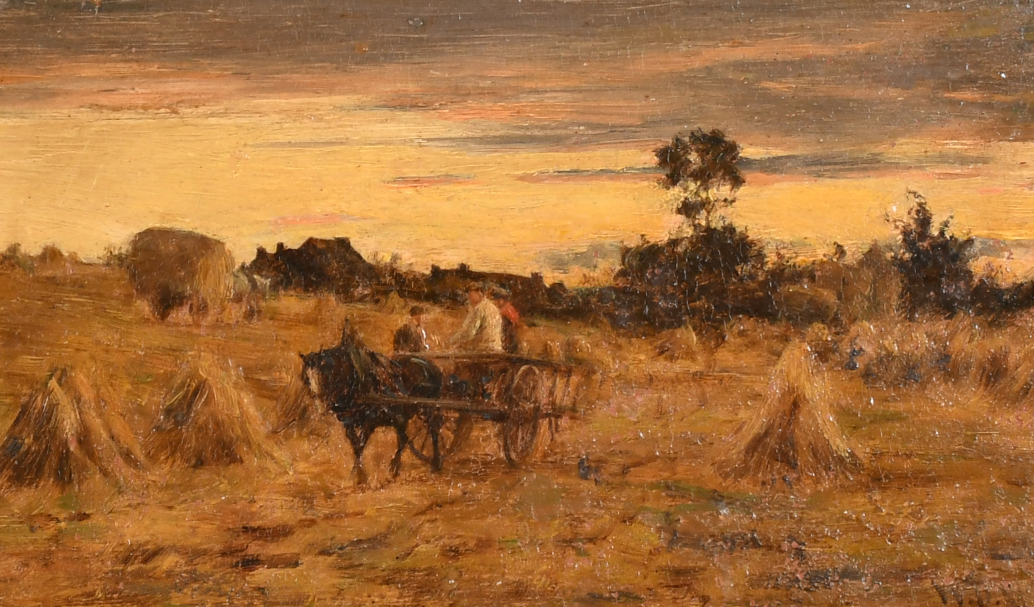 William Darling McKay (1844-1924) British. "Harvest Time", Oil on board, Signed with initials, and i