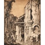 Frank Brangwyn (1867-1956) British. "Abbey of St Leonard", Etching, Signed in pencil, and inscribed