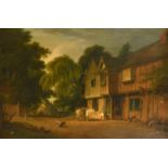 Andrew Wilson (1780-1848) British. "A View of The Bell Inn, Henley, Berks", Oil on canvas, Inscribed