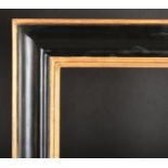 20th Century European School. A Black Painted Frame, with gilt inner and outer edges, rebate 24" x 1