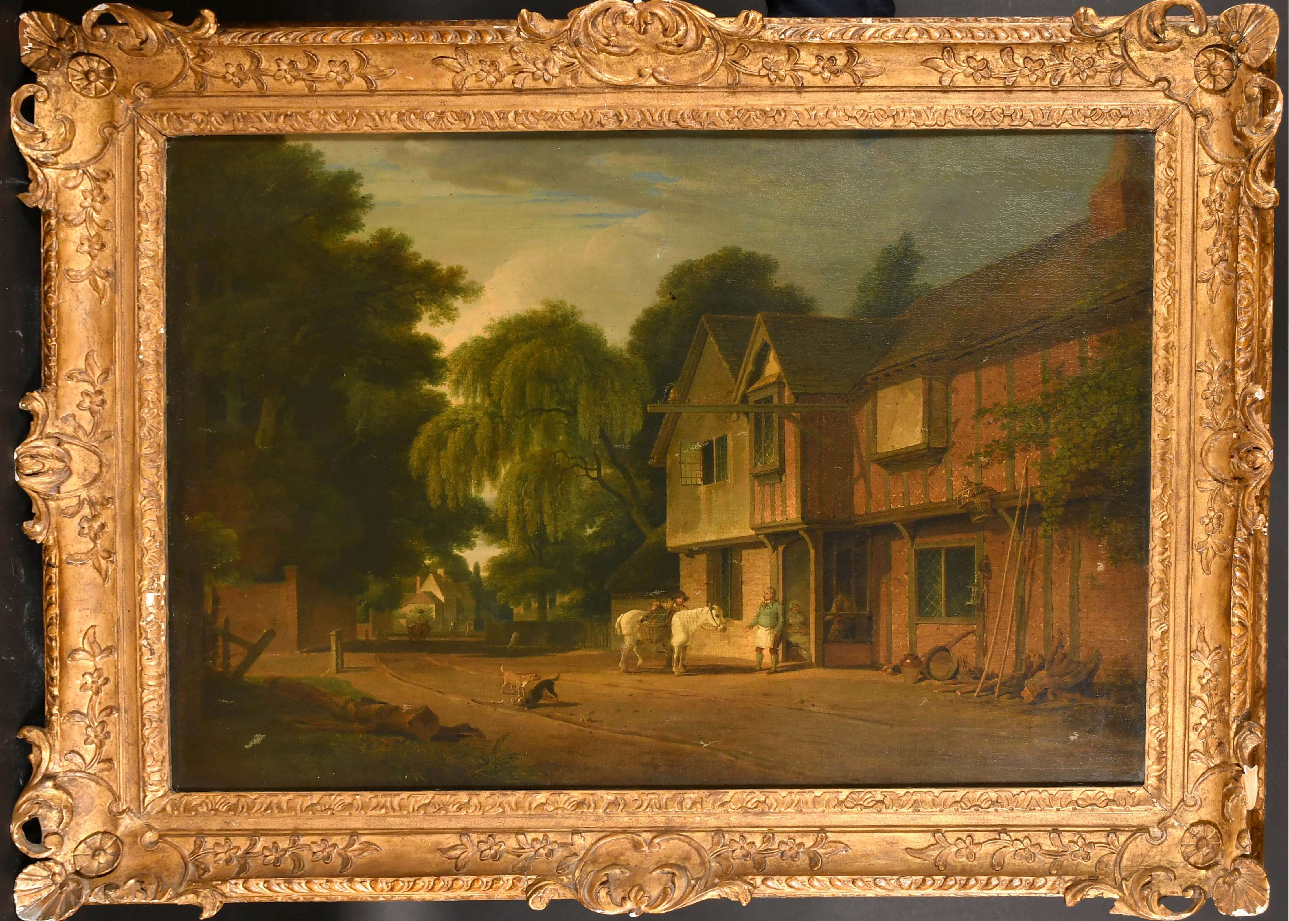 Andrew Wilson (1780-1848) British. "A View of The Bell Inn, Henley, Berks", Oil on canvas, Inscribed - Image 2 of 6