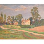 Ethelbert White (1891-1972) British. "Anne Boleyn's House, Boreham, Essex", Oil on panel, Signed, an