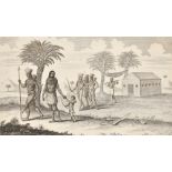 18th Century English School. "The Indians Marching on a Visit or to a Feast", Engraving, Unframed 7"