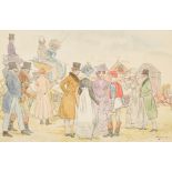 Henry Mathew Brock (1875-1960) British. "At Ascot when George the Fourth was King", Watercolour