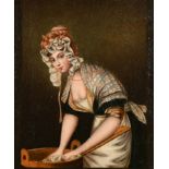 Early 19th Century European School. A Washergirl, Oil on canvas, 11" x 9" (28 x 22.8cm)
