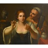 After Angelo Caroselli (1585-1652) Italian. "An Allegory of Vanity", Oil on canvas, 26" x 30" (66