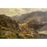 John Nesbitt (1831-1904) British. "Strome Castle Loch Carron Ross-shire", Oil on canvas, Signed