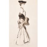 Paul Cesar Helleu (1859-1927) French. "Elegante",c.1895, Drypoint, Signed in pencil, and inscribed
