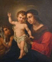 After Carlo Dolci (1616-1686) Italian. The Madonna and Child with the Infant John the Baptist, Oil