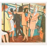 Rupert Shephard (1909-1992) British. "The District Line", Linocut, Signed, inscribed and numbered