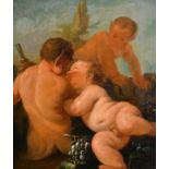 18th Century French School. A Study of Putti, Oil on canvas, 18.25" x 15" (46.4 x 38.1cm)