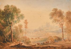 Anthony Vandyke Copley Fielding (1787-1855) British. An Extensive Landscape, Watercolour, Signed