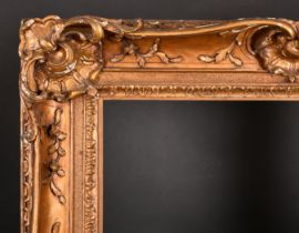 19th Century French School. A Painted Carved Wood Frame, with swept and pierced centres and corners,
