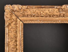17th Century French School. A Fine Louis XIV Carved Giltwood Frame, with swept centres and