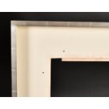 20th Century English School. A White Painted Box Frame with a silver outer edge, rebate 45" x 37" (