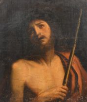 After Giovanni Francesco Barbieri 'Guercino' (1591-1666) Italian. Ecco Homo, Oil on canvas, Unframed