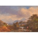 Conrad Martens (1801-1878) British/Australian. An Antipodean Landscape, Watercolour, Signed, 6.75" x