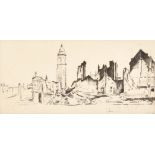 William Rothenstein (1872-1945) British. A Set of Six Drypoints of 'Landscapes of the War' (1918-