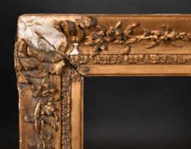 Early 19th Century English School. A Gilt Composition Frame with swept centres and corners, rebate
