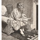 Eric Wilfred Taylor (1909-1999) British. 'Patience', Etching, Signed, inscribed to 'W Fairclough'