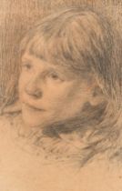 Early 20th Century English School. A Head Study of a Young Girl, Pencil, 8.75" x 5.75" (22.2 x 14.