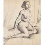 Henry Cotterill Deykin (1905-1989) British. A Seated Nude, Pencil, Signed and dated 29.1.34, 15" x
