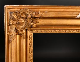19th Century European School. A Gilt Composition Horizontal Frame, with swept corners and ornate