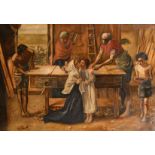 R Allen (19th-20th Century) British. "Christ in the House of His Parents (The Carpenter's Shop)"