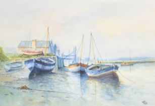 John Tuck (20th-21st Century) British. 'At Burnham Overy Staithe', Watercolour, Signed, 14.25" x