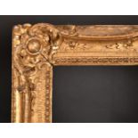 Late 18th Century English School, A Carved Giltwood Frame with swept centres and corners, rebate 30"