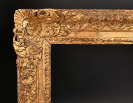 18th Century English School. A Carved Giltwood Chippendale Frame, with swept and pierced centres and