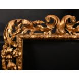 18th Century Italian School. An Important Carved Giltwood Florentine Horizontal Frame, rebate 38.