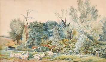 Henry Harry Stannard (1844-1920) British. 'By the Mill Stream', Watercolour, Signed and dated August