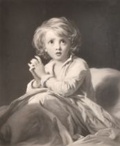 After James Sant (1820-1916) British. "Speak Lord For Thy Servant Heareth", Engraved by Sam Cousins,