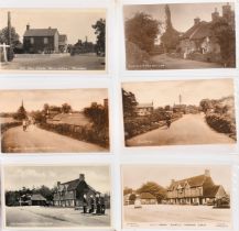 A large album of early 20th century postcards relating to Runfold, Tongham, Heath End, Hale,