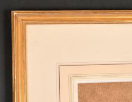 20th Century English School. A Gilt Composition Frame, with inset mount and glass, rebate, 28.75"