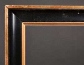 20th Century European School. A Black Hollow Frame, with gold inner and outer edging, rebate 38.5" x