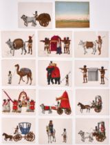 19th Century Indian School. Four Rare Sets of Interchangeable Mica overlay paintings and the