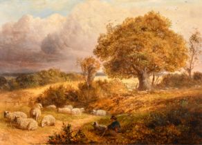 Thomas Whittle (act.1856-1897) British. 'A Bit of Dartford Heath, Kent', Oil on board, Signed and