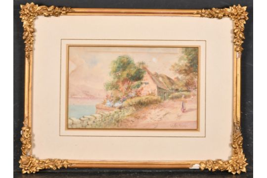 Leyton Forbes (act c.1900-1925) British. Figure on a Country Lane, Watercolour, Signed, 5.75" x - Image 2 of 5