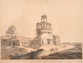 After Thomas Daniell (1749-1840) British. "Ruins of an Ancient Building near Firoz Shah's Cotilla,