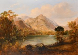 19th Century English School. A Highland Scene, Oil on canvas, 24.5" x 34.5" (62.2 x 87.6cm).
