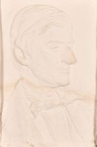 19th Century American School. A Study of Ralph Waldo Emerson (American writer 1803-1882), Plaster
