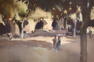 Claude Buckle (1905-1973) British. 'Sommieres France', Watercolour, Signed, 12.5" x 19" (31.8 x 48.