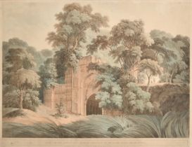 After Thomas Daniell (1749-1840) British. "Ruins at the Antient City of Gour formerly on the Banks