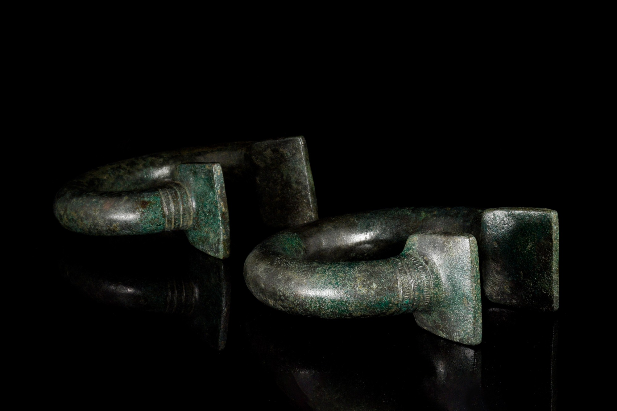 MASSIVE BRONZE AGE ARM RINGS / BRACELETS - Image 3 of 9