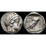 ATTICA, ATHENS, AR TETRADRACHM.