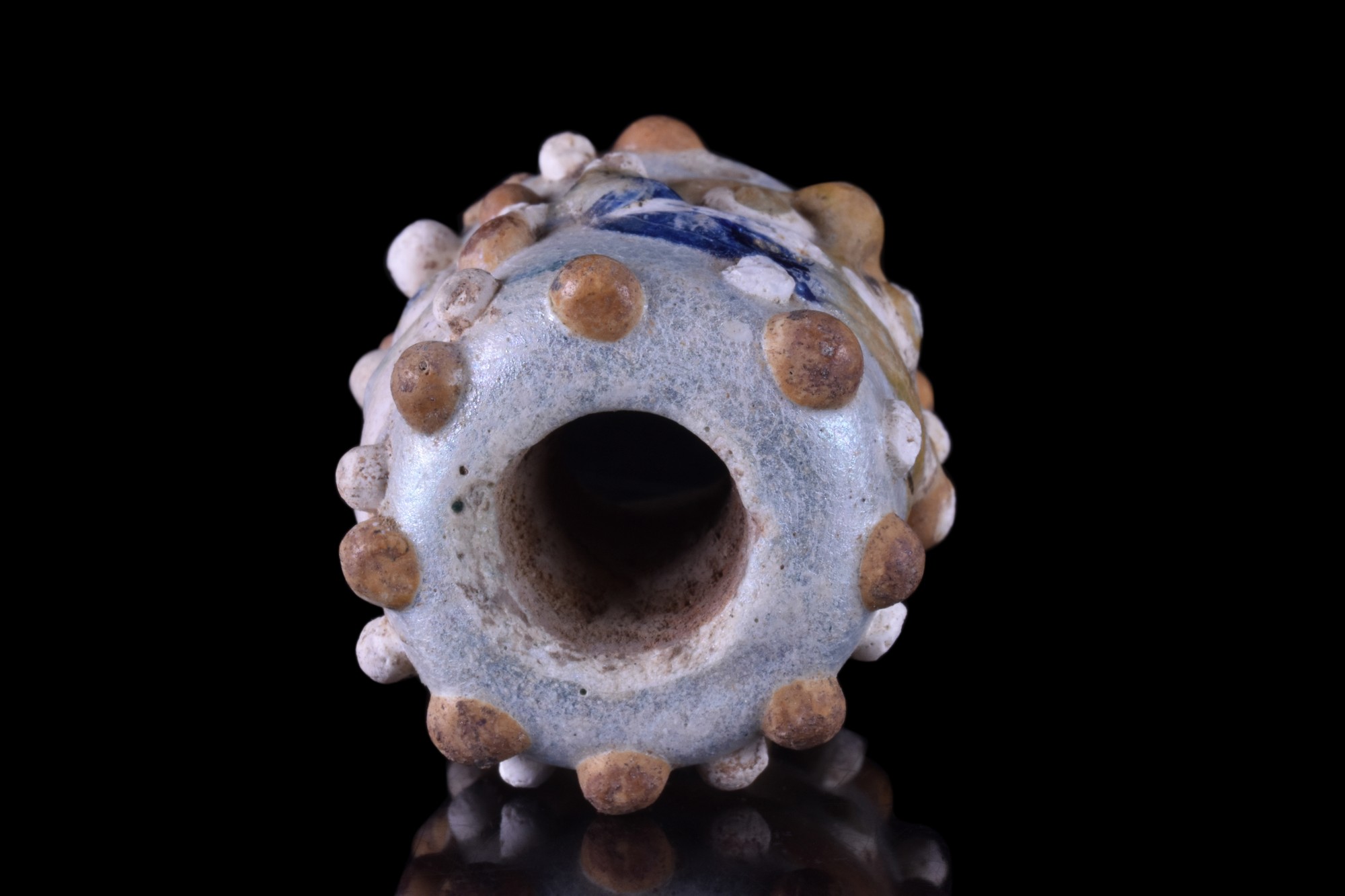 HUGE PHOENICIAN GLASS PASTE FACE BEAD - Image 4 of 4